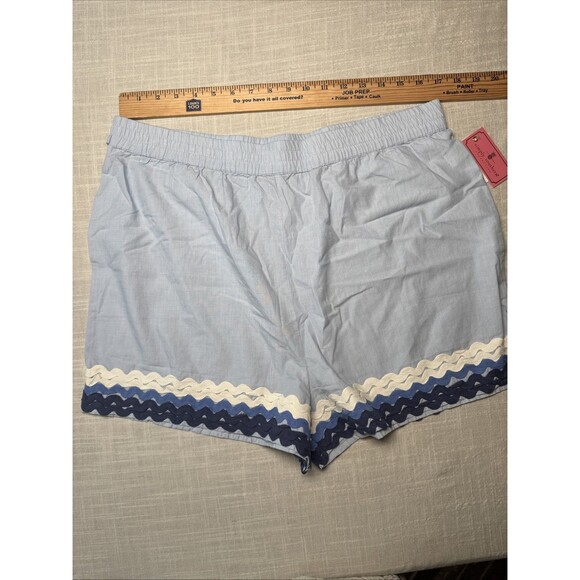 Simply Southern Lightweight Summer Shorts Blue Ricrac Women's Sz XL‎ -  NEW - Picture 6 of 10